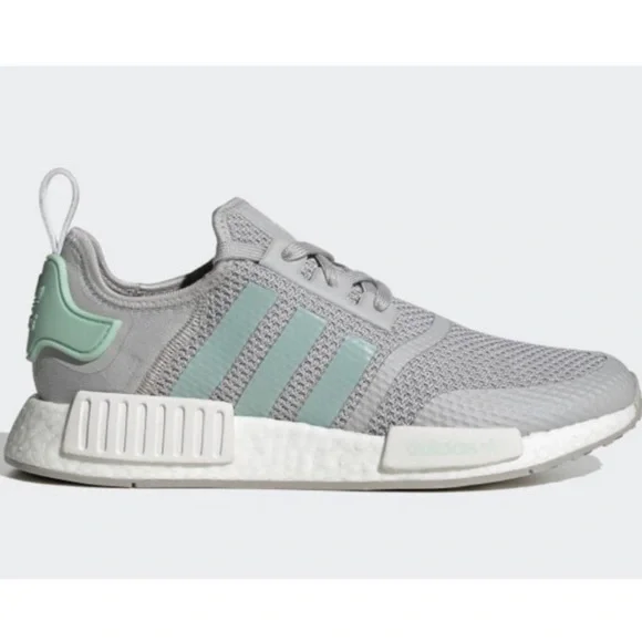 Adidas nmd r1 cloud white  grey two  top cloud white